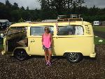 A VW T2 Classic Campervan called petal-1221 and Petal on holiday! for hire in Solihull, West Midlands