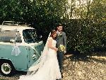 A VW T2 Classic Campervan called Blue-wedding-van-0421 and for hire