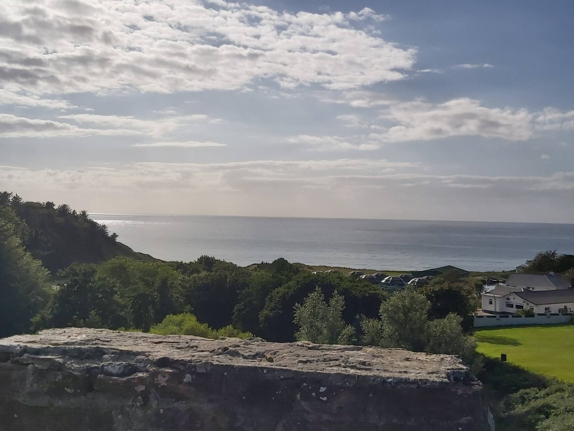 A VW T5 Campervan called Manximillion and Overlooking Ballaugh Beachtoward Ireland for hire