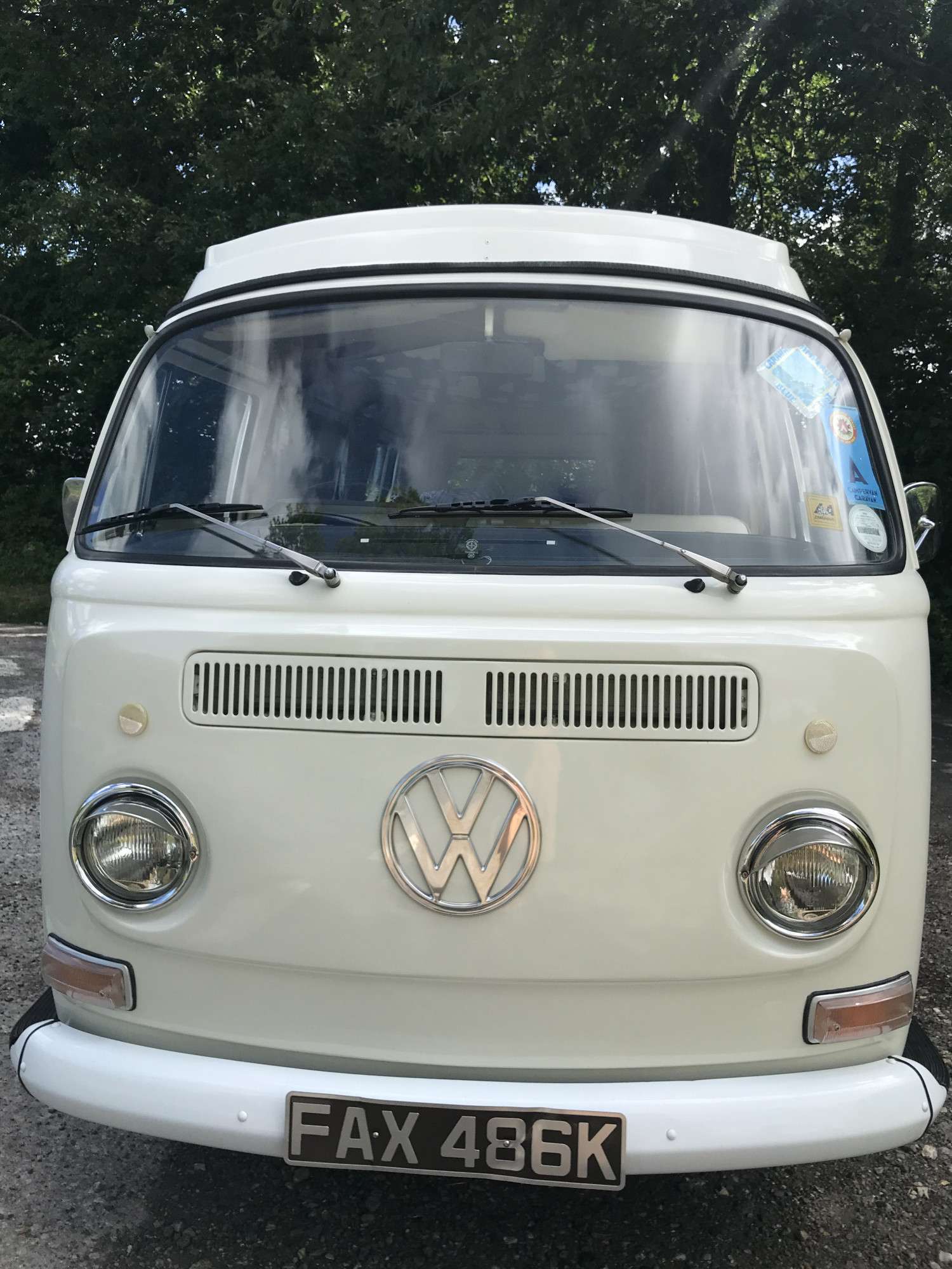 A VW T2 Classic Campervan called Hendrix and for hire in Sherborne, Dorset