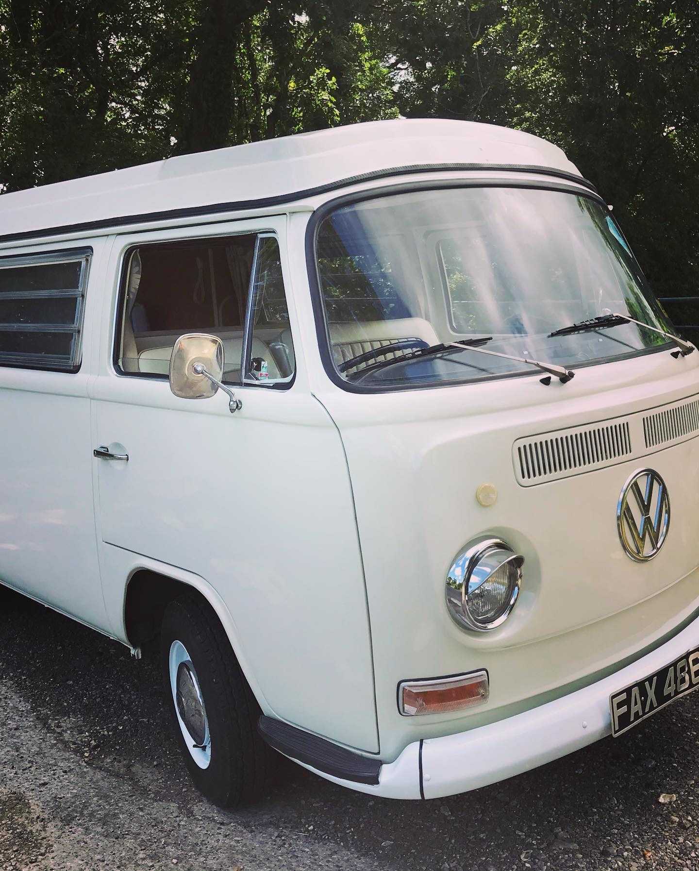 A VW T2 Classic Campervan called Hendrix and for hire in Sherborne, Dorset