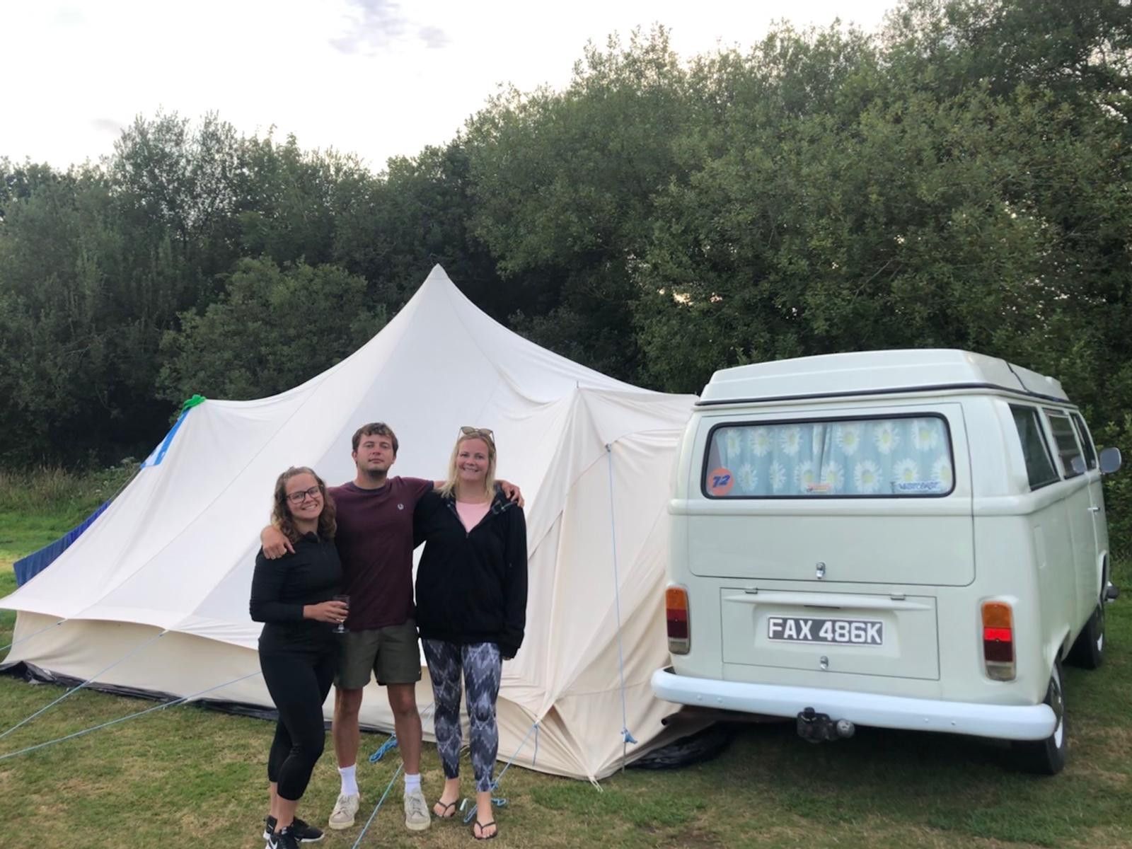 A VW T2 Classic Campervan called Hendrix and for hire in Sherborne, Dorset