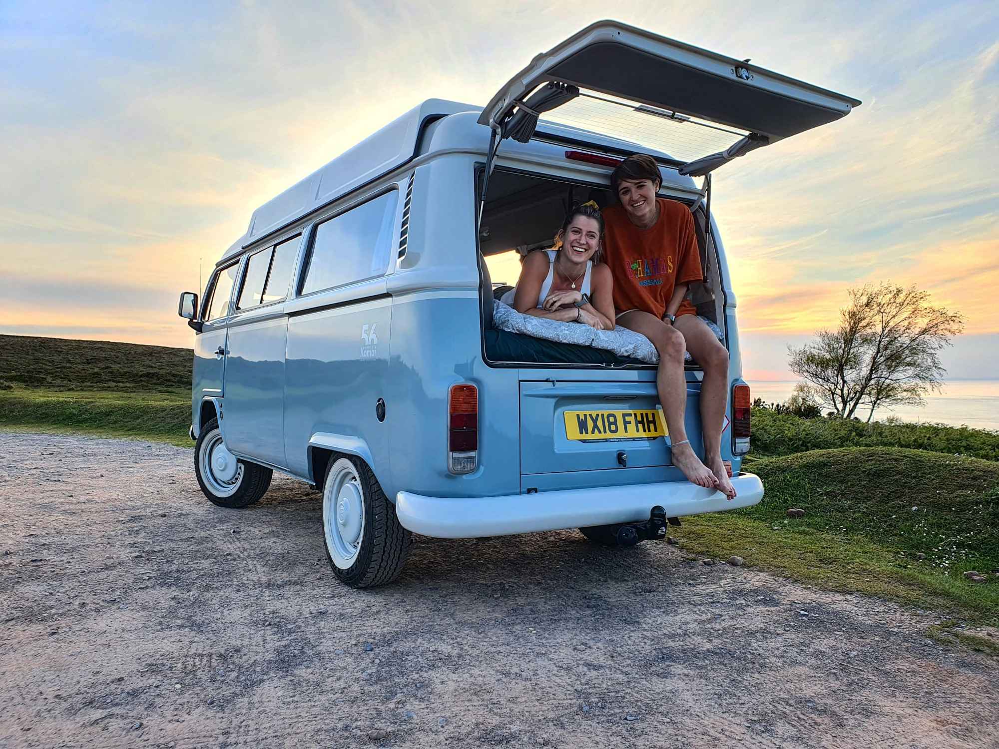 A VW T2 Classic Campervan called Bluebell and for hire in Wedmore , Somerset