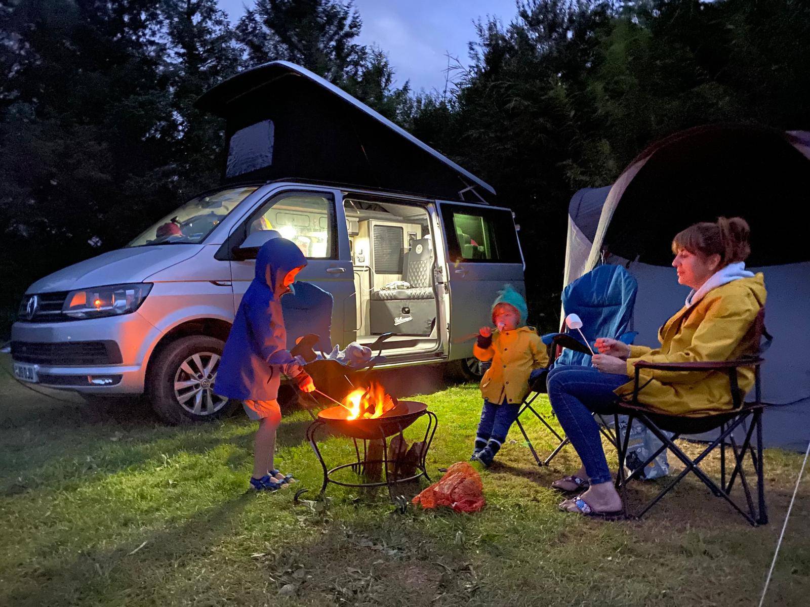A VW T6 Campervan called Flutter and Cosy campfire for hire in Maidstone, Kent