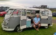 A VW T1 Splitscreen Campervan called Christian and 3 for hire in Crowland, Cambridgeshire