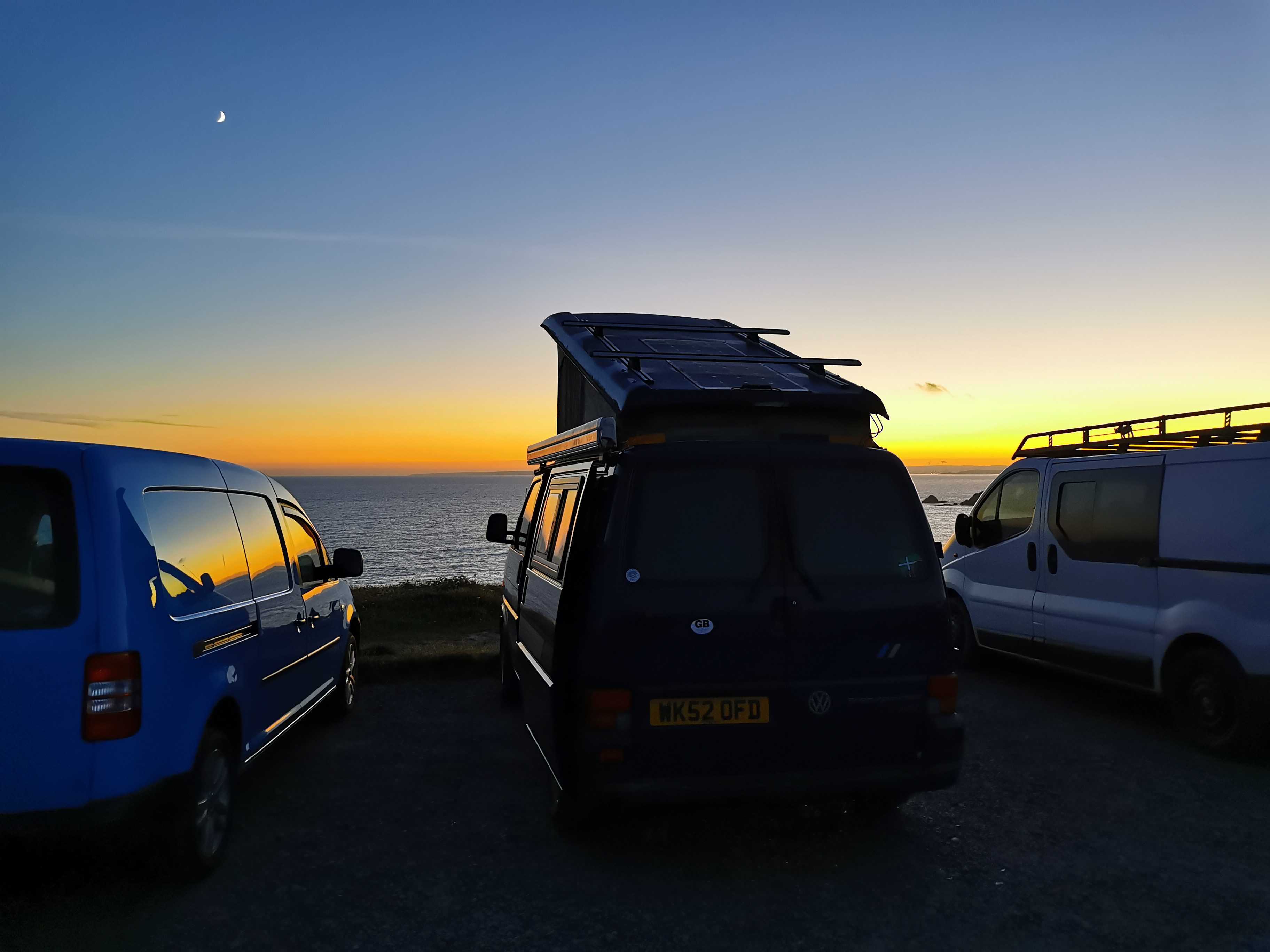 A VW T4 Campervan called BigBlue and for hire in Teignmouth, Devon
