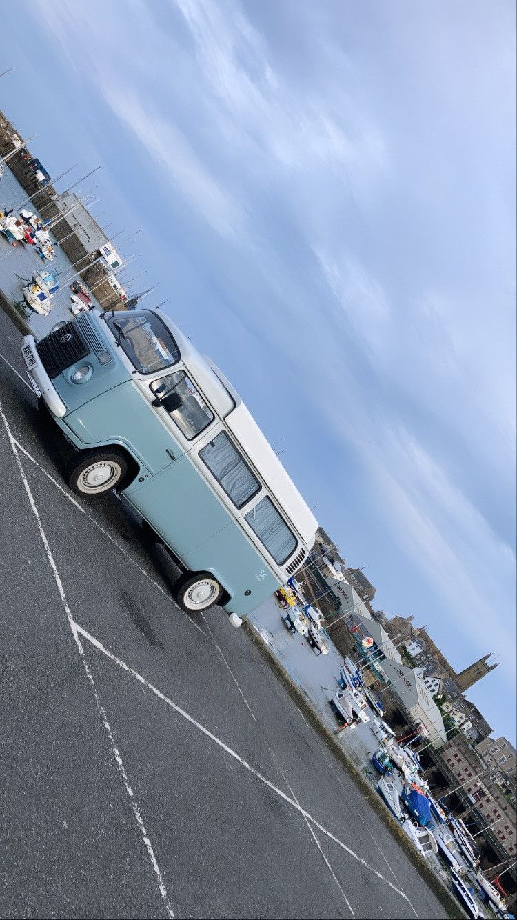 A VW T2 Classic Campervan called Bluebell and for hire in Wedmore , Somerset