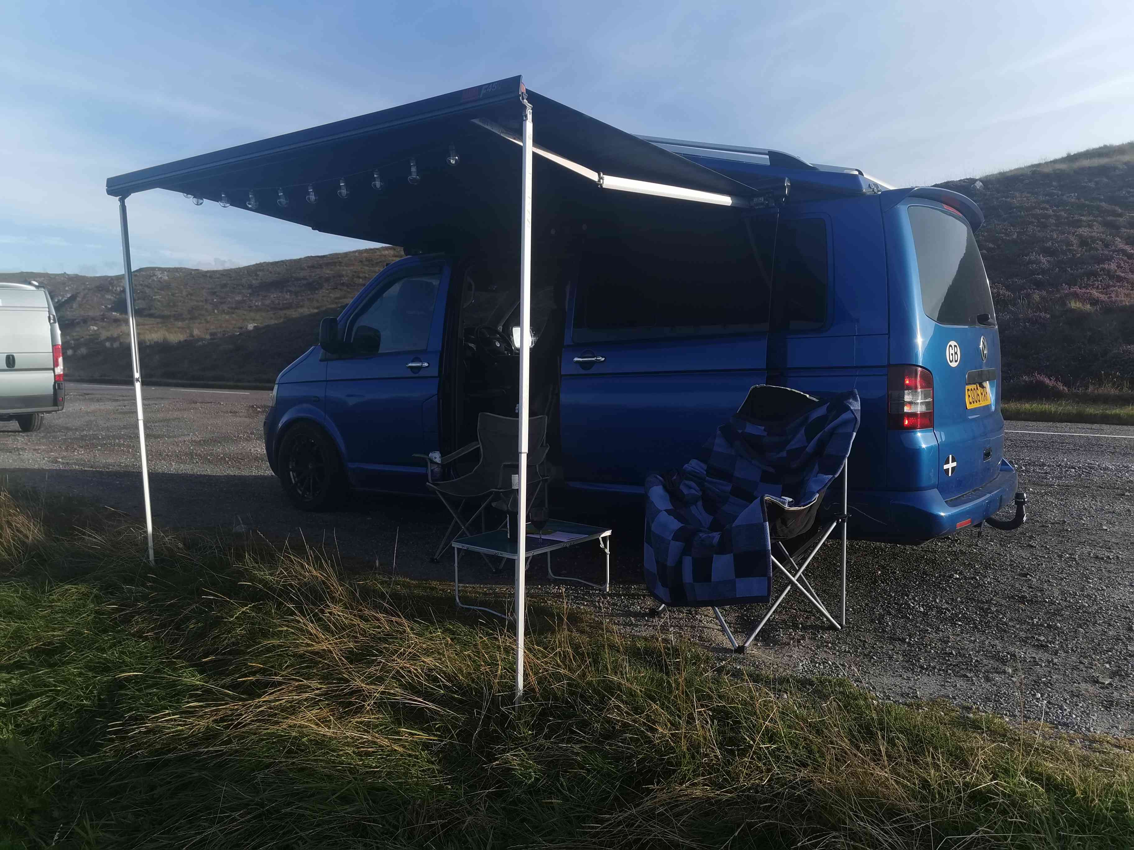 A VW T5 Campervan called Herve and for hire in Gifford, East Lothian