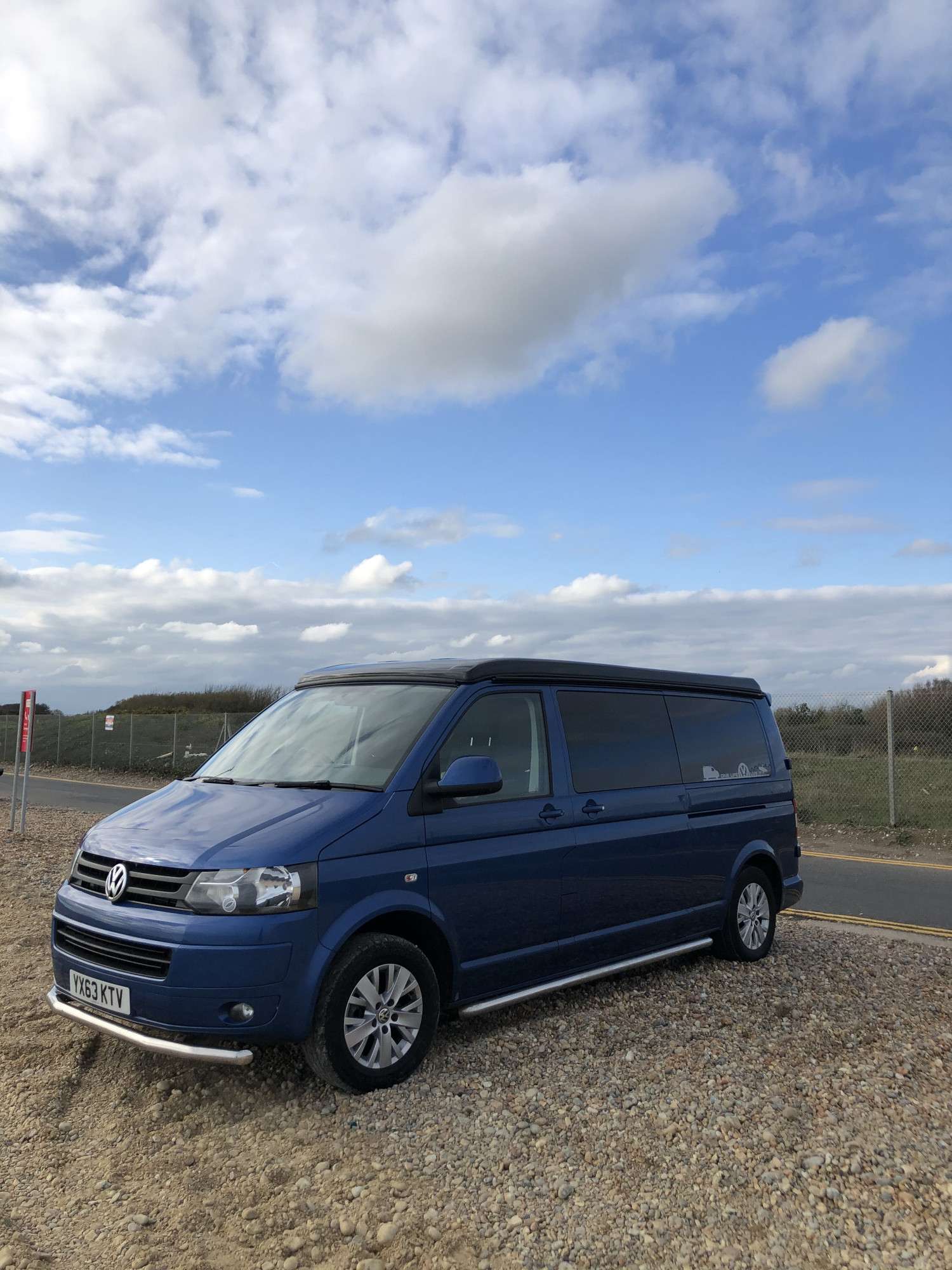 A VW T5 Campervan called BluT5 and for hire in Sittingbourn, Kent