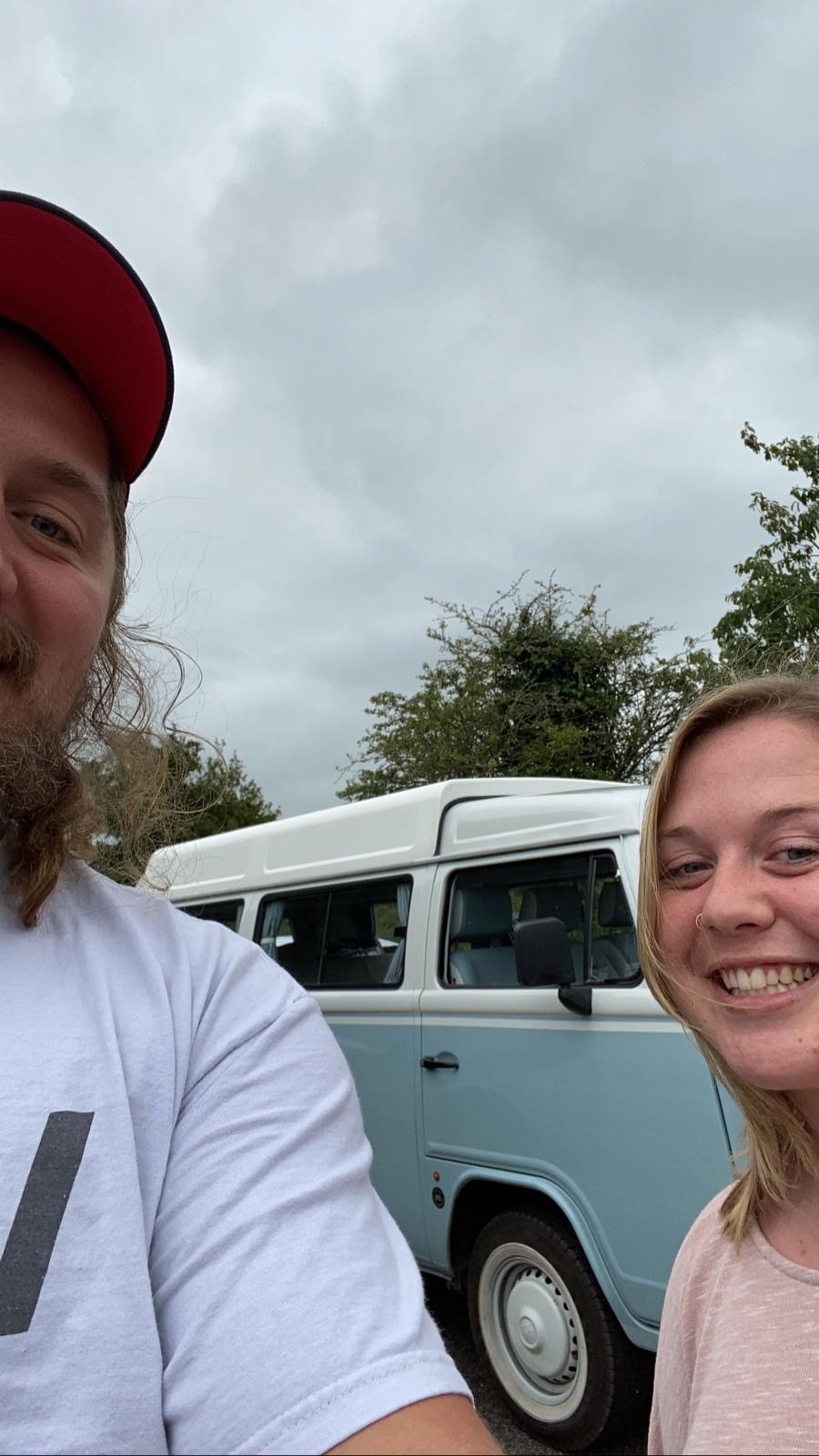 A VW T2 Classic Campervan called Bluebell and for hire in Wedmore , Somerset