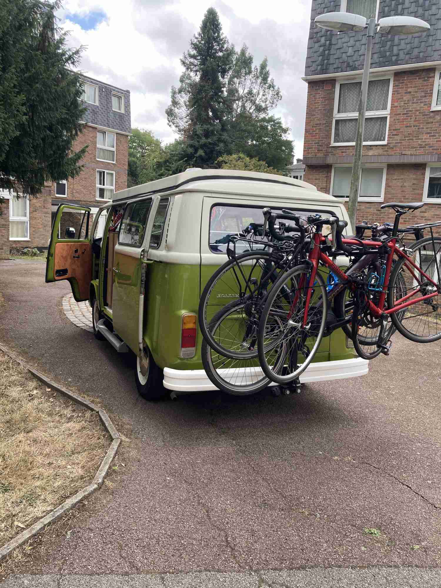 A VW T2 Classic Campervan called Miss-Moneypenny-0920 and Great for taking our bikes along for hire in Crystal Palace, London