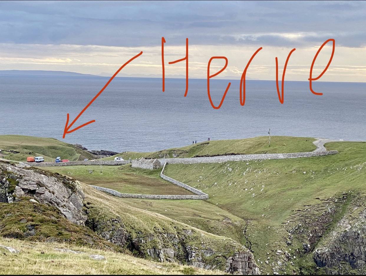 A VW T5 Campervan called Herve and Herve spotting on way back from the Old Man of Stoer for hire in Gifford, East Lothian