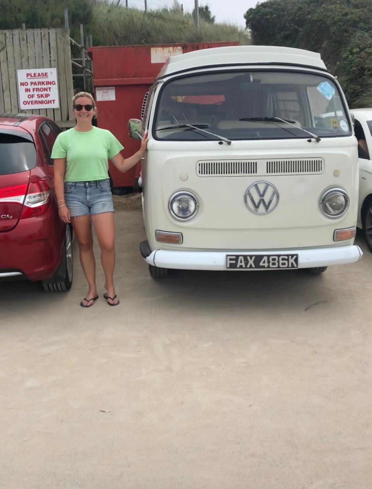 A VW T2 Classic campervan called Hendrix and for hire in Sherborne, Dorset