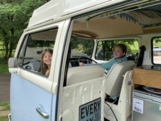 A VW T2 Classic Campervan called Murdoch and for hire in Keighley, North Yorkshire
