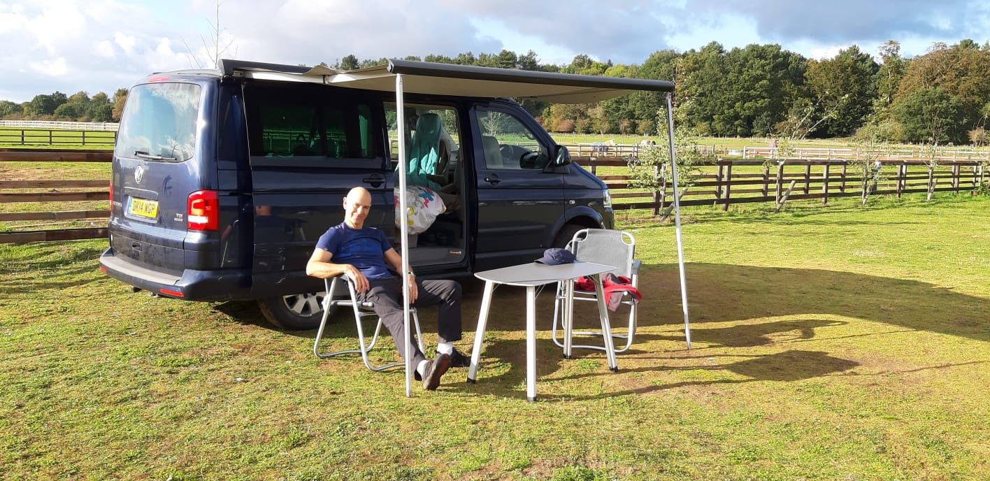 A VW T5 California Campervan called bluey and for hire in Dersingham , Norfolk