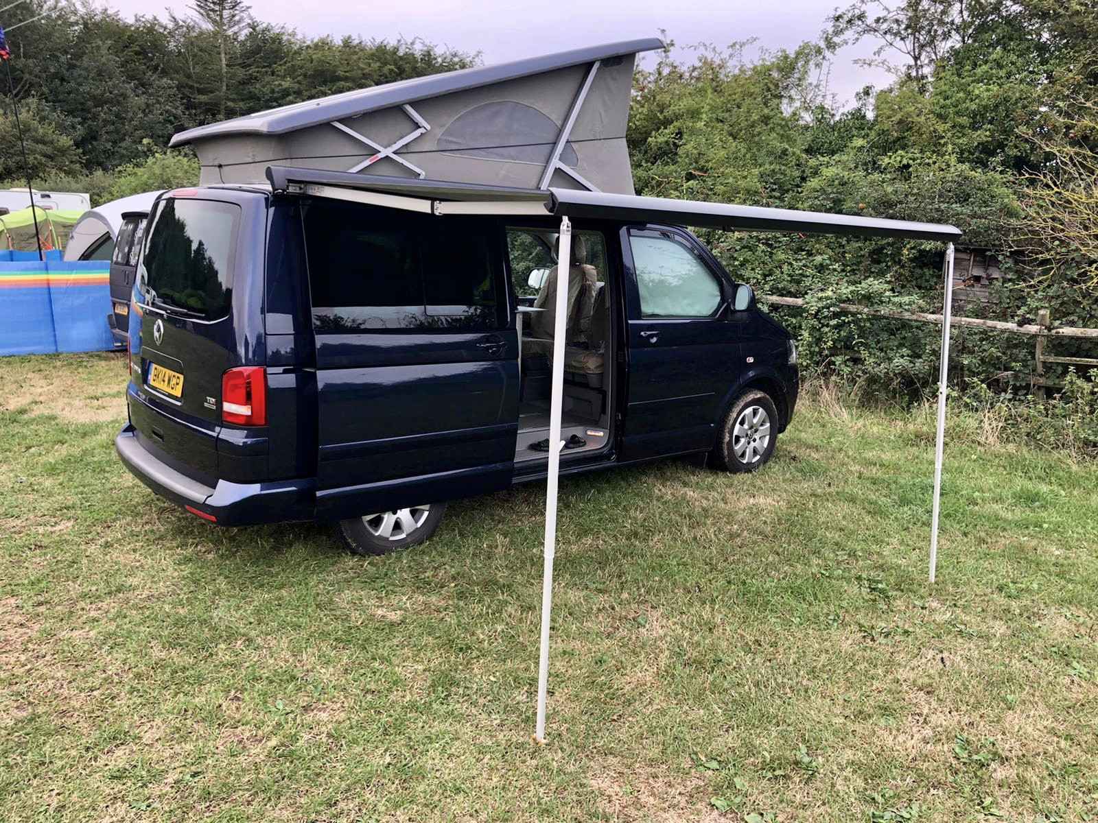 A VW T5 California Campervan called bluey and for hire in Dersingham , Norfolk