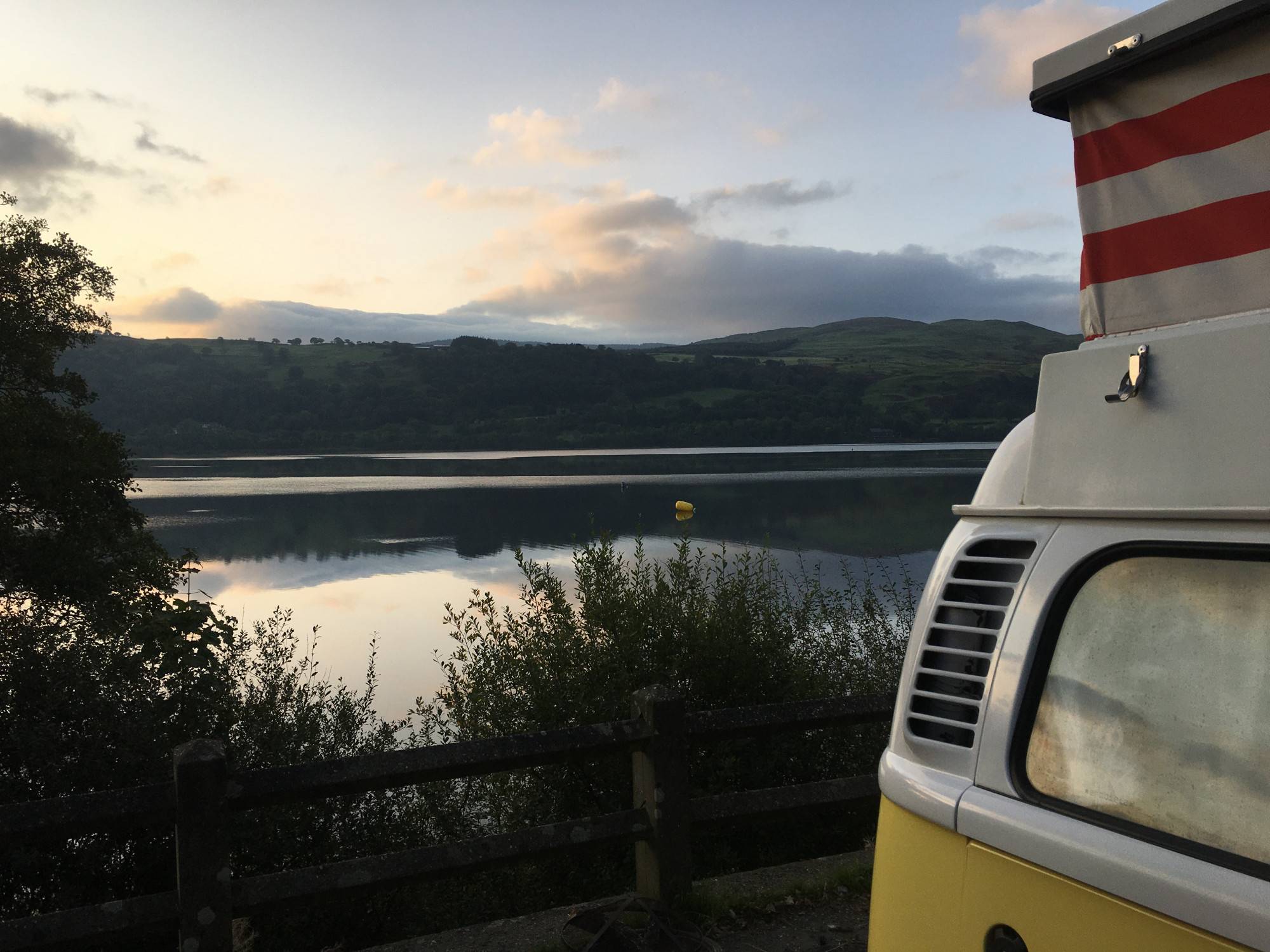 A VW T2 Brazilian Campervan called Our-Peggy-1021 and Waking up at Lake Bala for hire in Birmingham, West Midlands