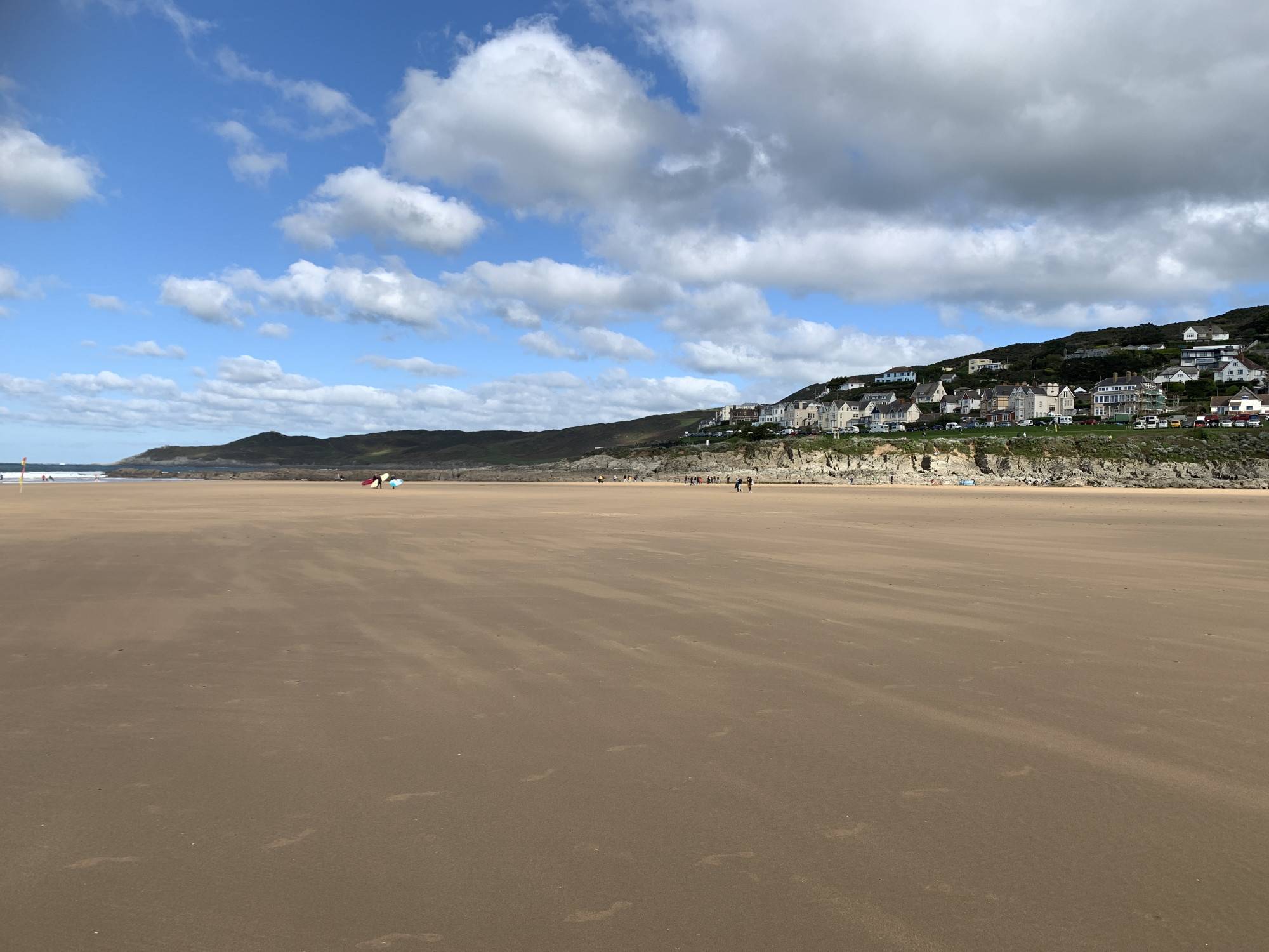 A VW T5 Campervan called SnowBall and Woolacombe Beach for hire 