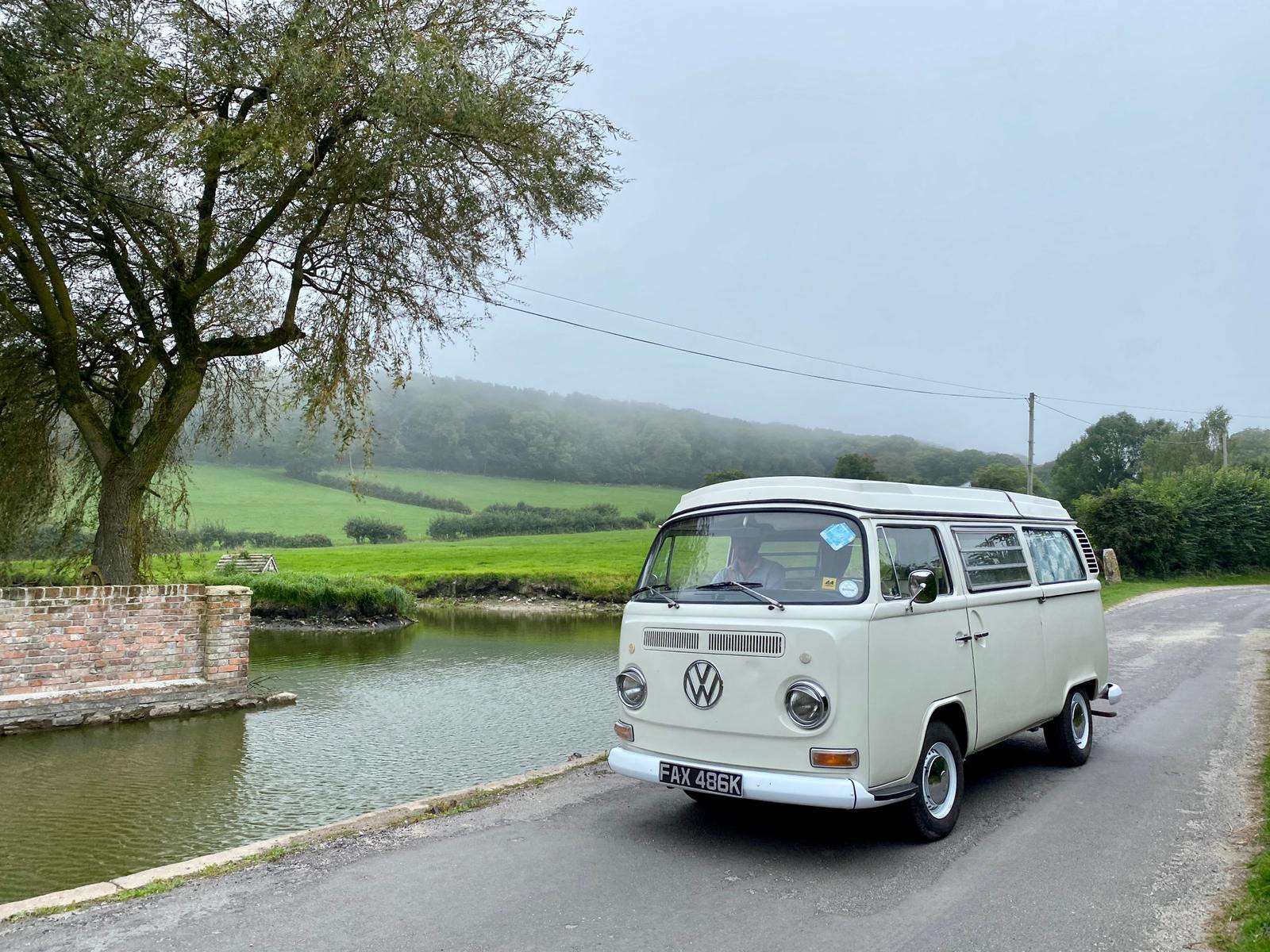 A VW T2 Classic Campervan called Hendrix and for hire in Sherborne, Dorset