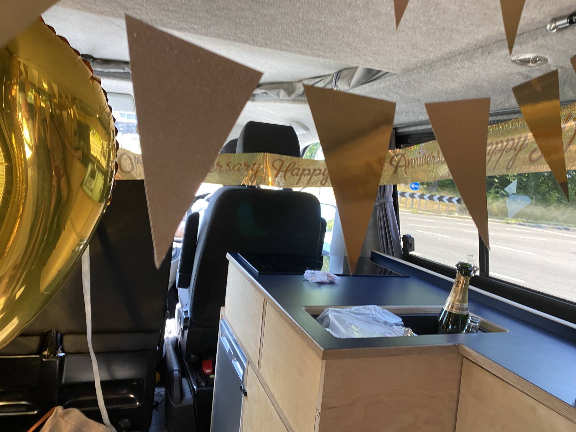 A VW T6 Campervan called CopperLeaf and From the back seats for hire in Milton Keynes, Buckinghamshire