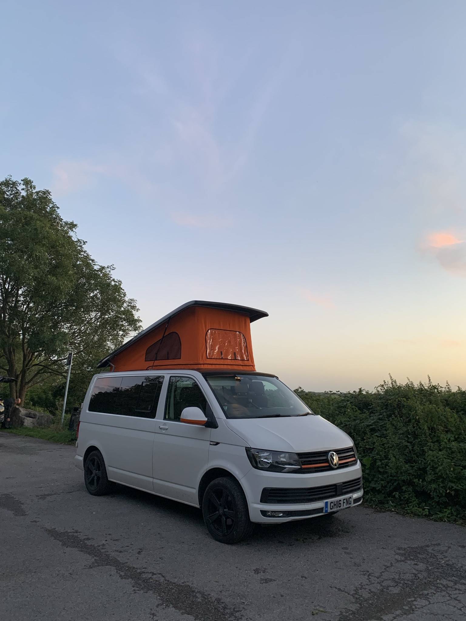 A VW T6 Campervan called Wilbur-Worm and for hire in Tunbridge Wells , Kent