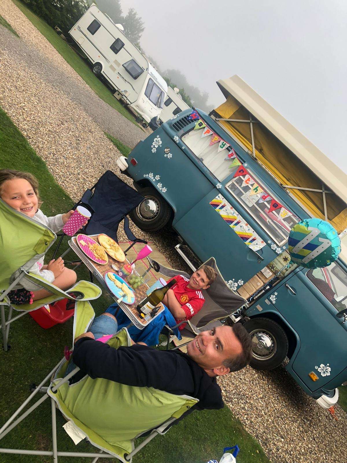 A VW T2 Classic Campervan called Miss-Blue and for hire in Mansfield, Nottinghamshire