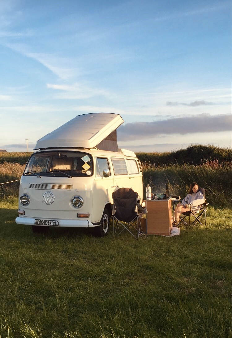 A VW T2 Classic Campervan called Hendrix and for hire in Sherborne, Dorset