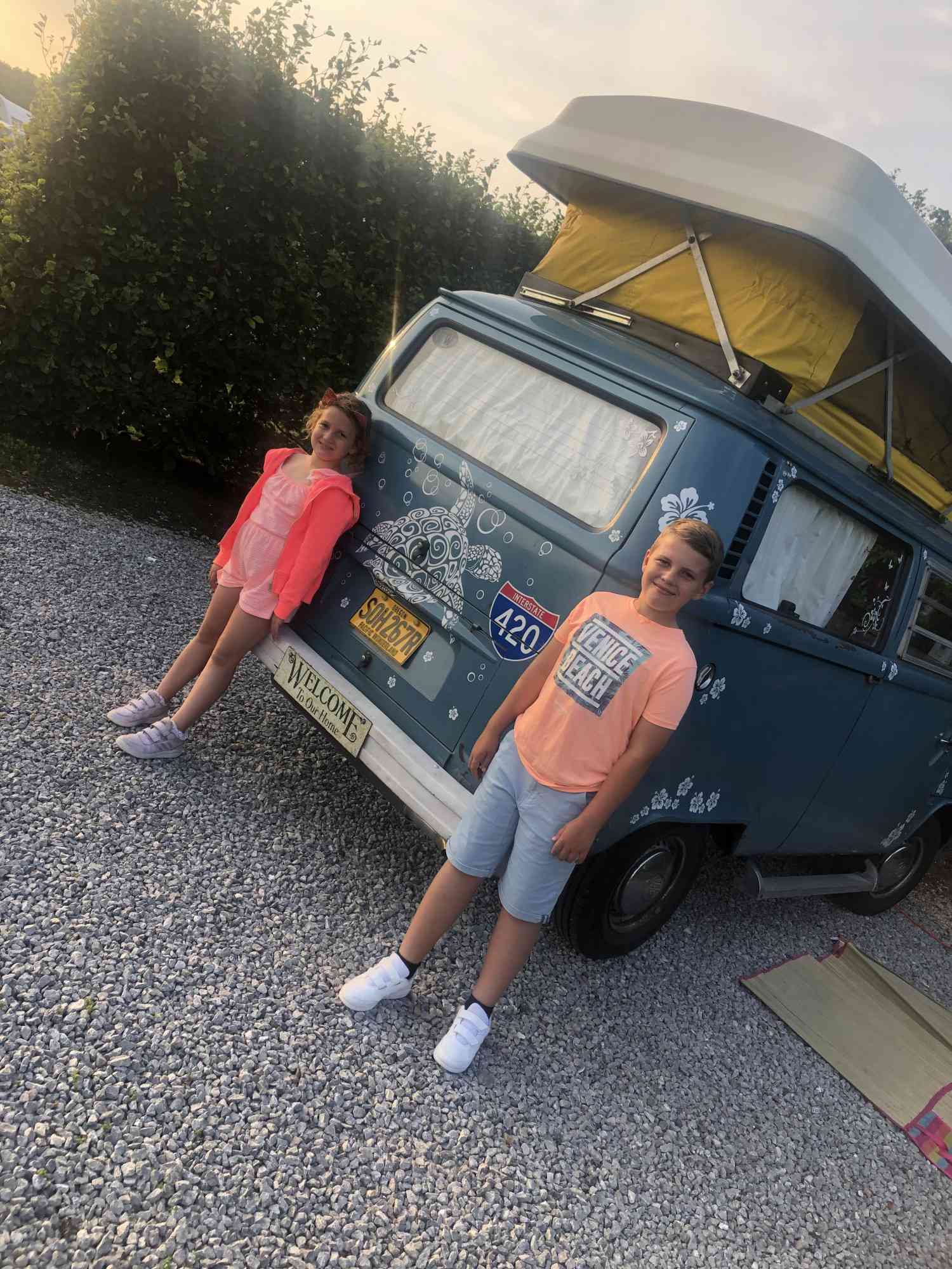A VW T2 Classic Campervan called Miss-Blue and for hire in Mansfield, Nottinghamshire