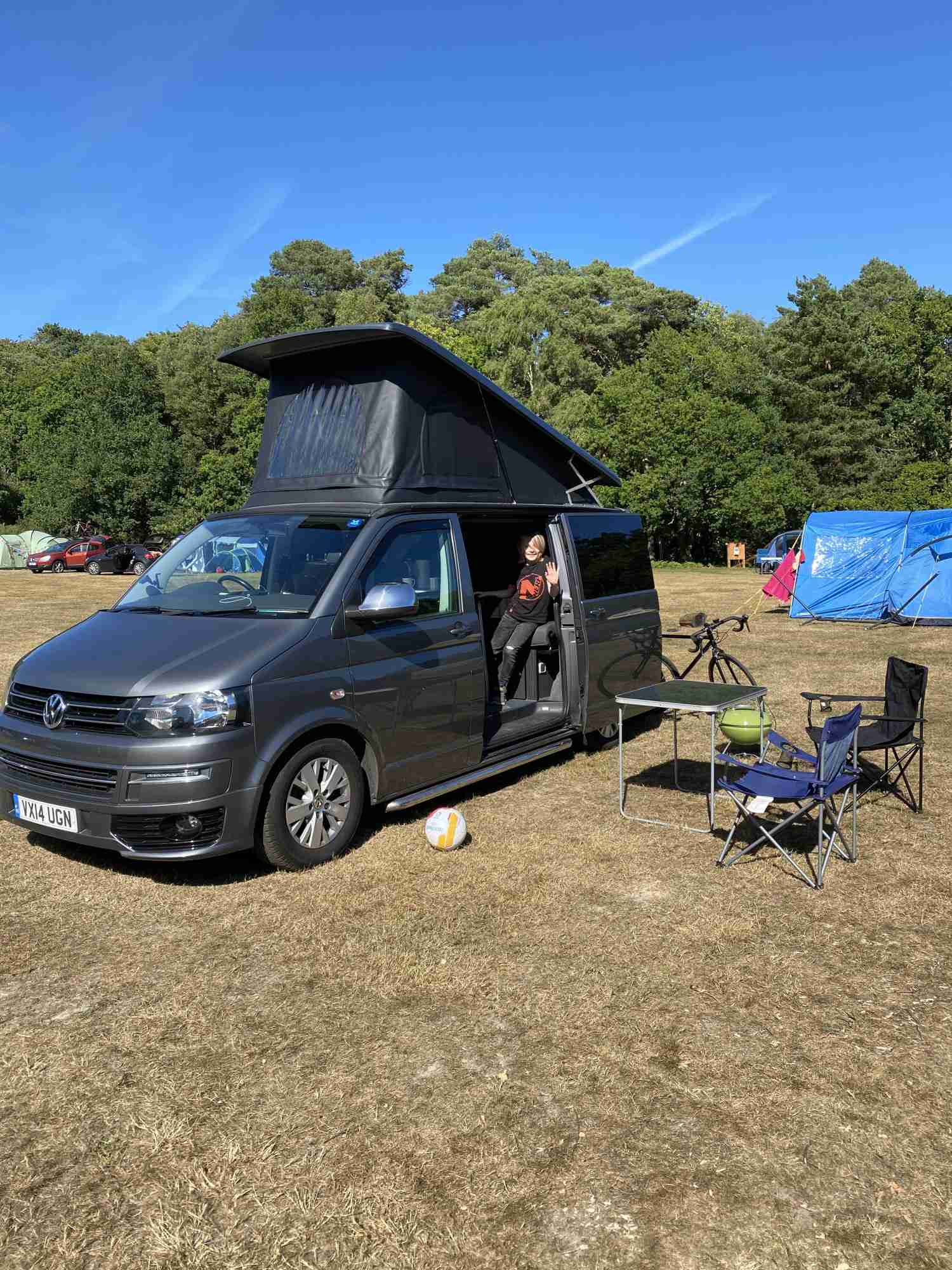 A VW T5 Campervan called Avis-0721 and Down in the New Forest for hire in Woking, Surrey, Surrey