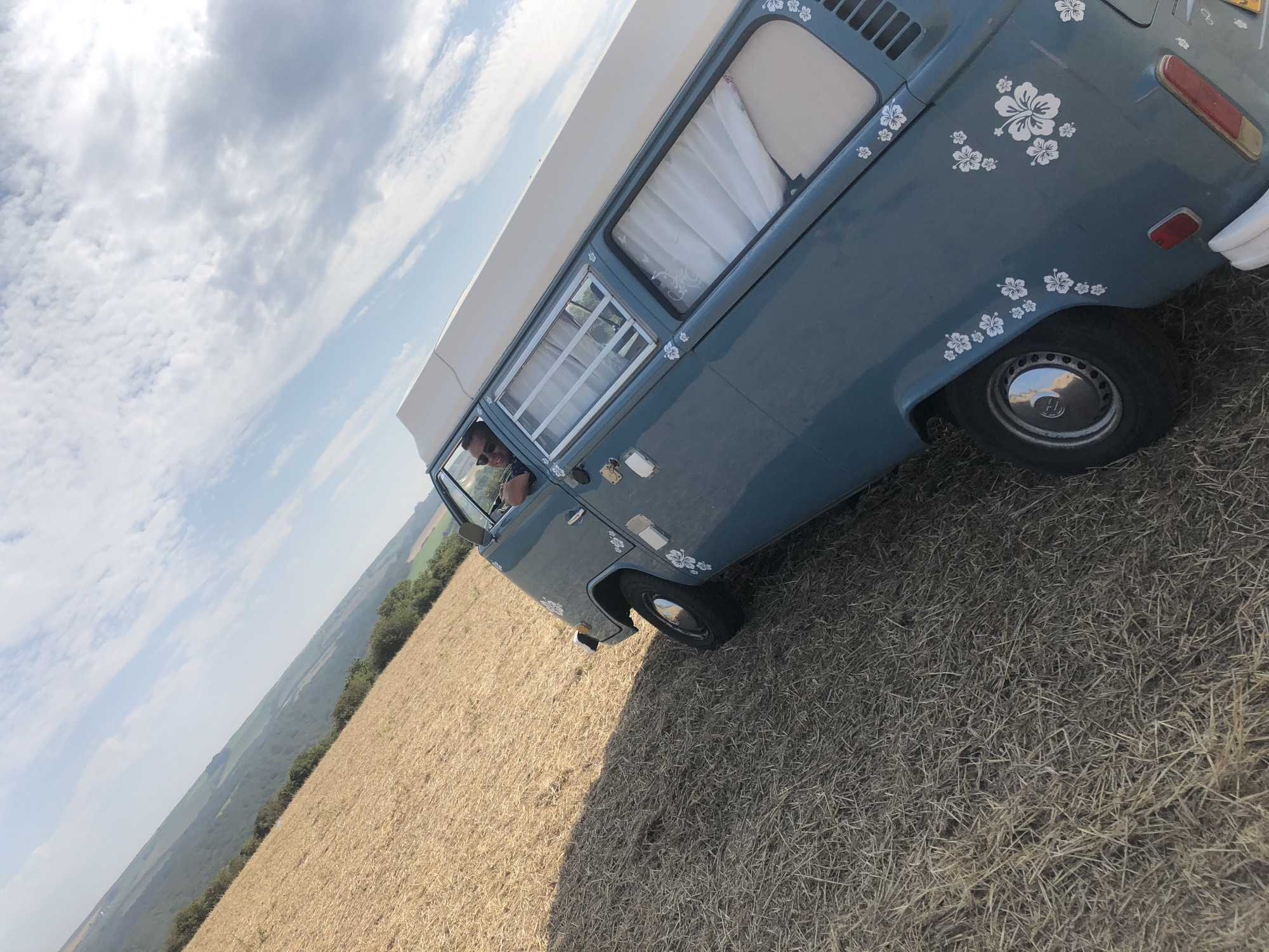 A VW T2 Classic Campervan called Miss-Blue and for hire in Mansfield, Nottinghamshire