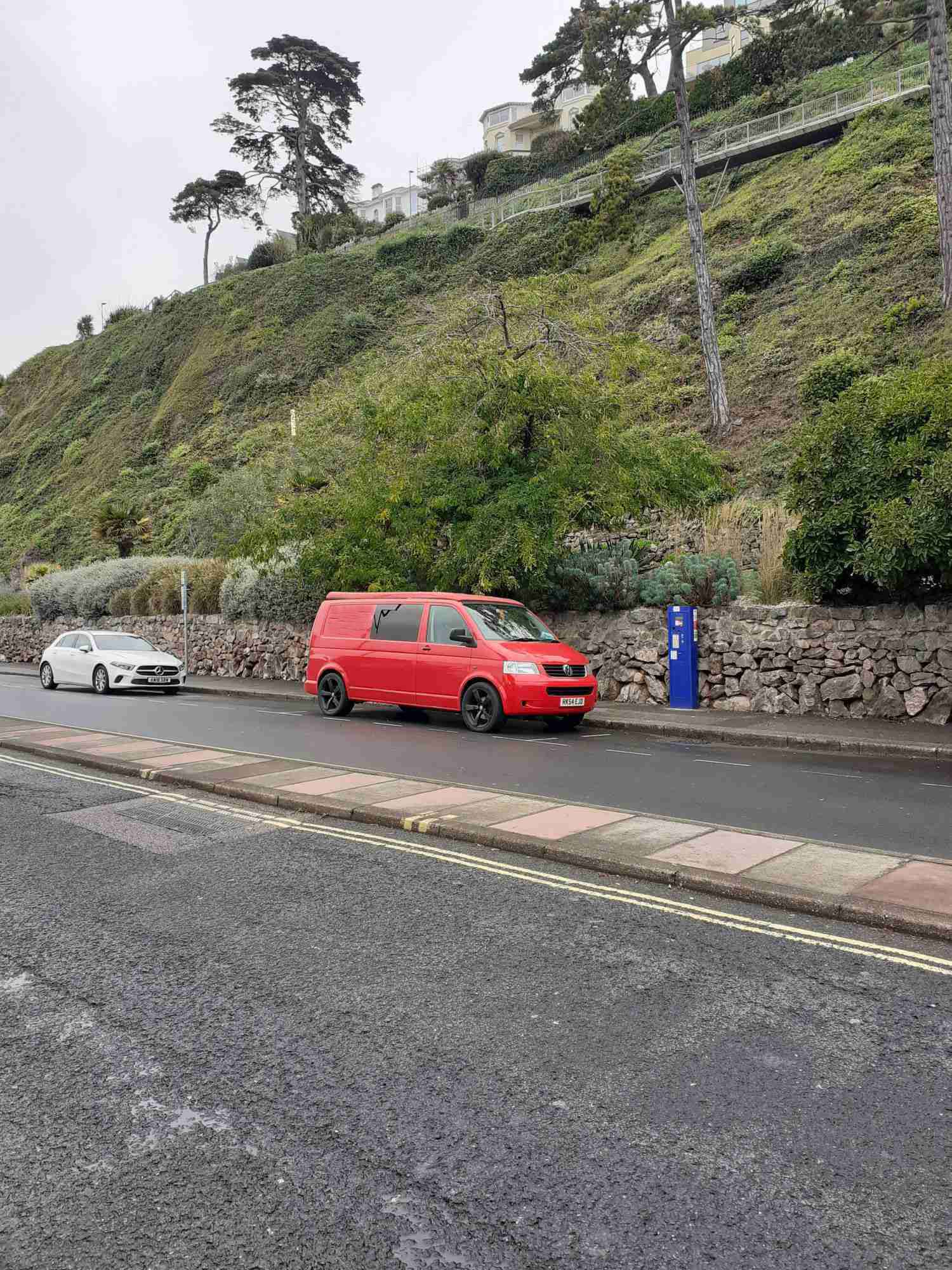 A VW T5 Campervan called Bodhi and Stopped for a cream tea in Torquay for hire in Windsor, Berkshire