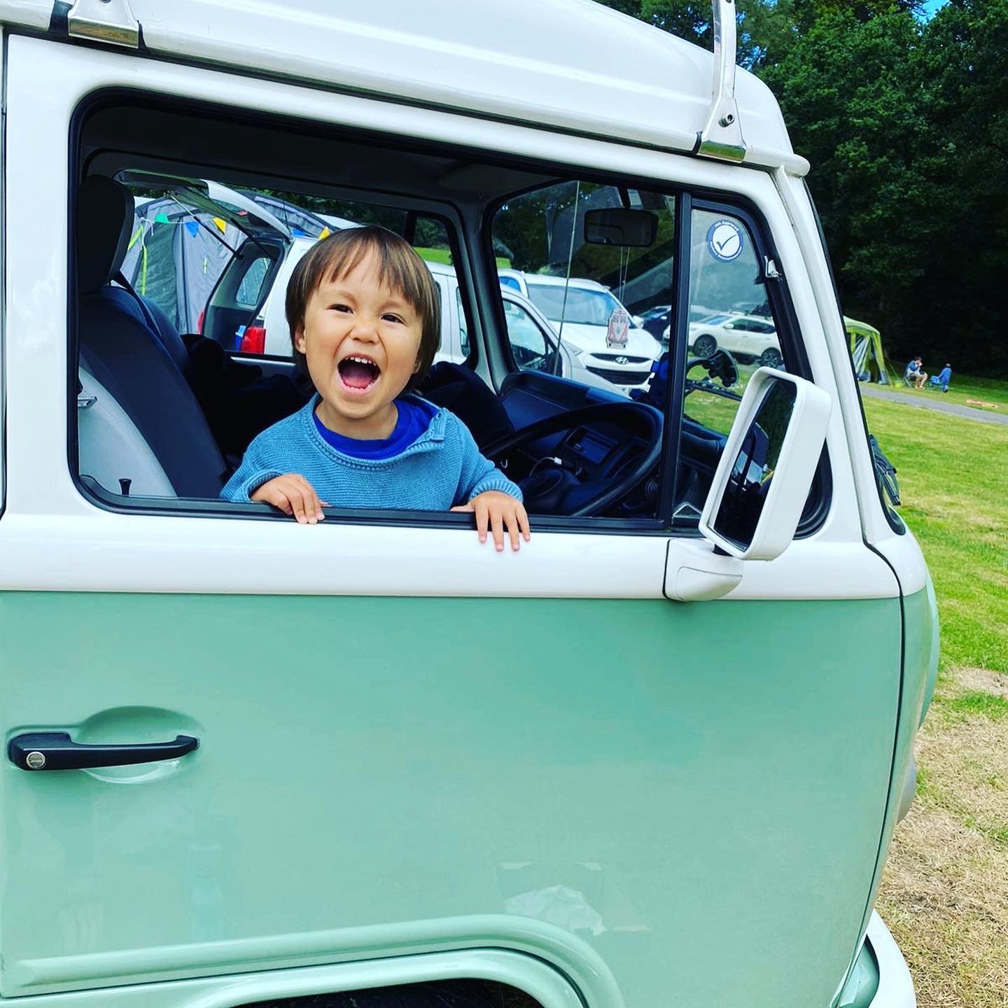 A VW T2 Classic Campervan called OliveT2 and for hire in Sidmouth, Devon, Devon