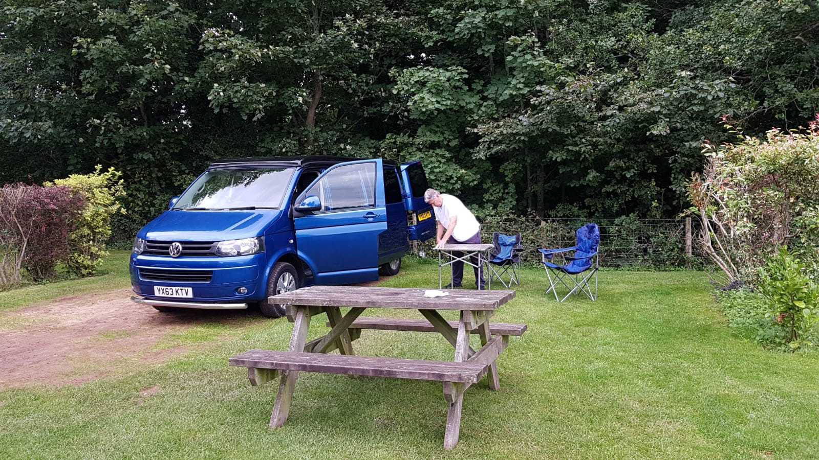 A VW T5 Campervan called BluT5 and for hire in Sittingbourn, Kent