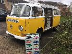 A VW T2 Classic campervan called Haroldinho and Harold being packed up ready for adventure. for hire in Preston, Canterbury, Kent