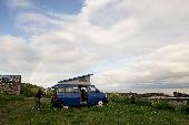 A VW T4 California Campervan called VwWestfalia and A rainbow in Arran for hire in Sheffield, South Yorkshire