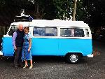 A Other Campervan called Mr-Bump-1219 and Two Happy Campers with Mr Bump for hire in Winton, Dorset