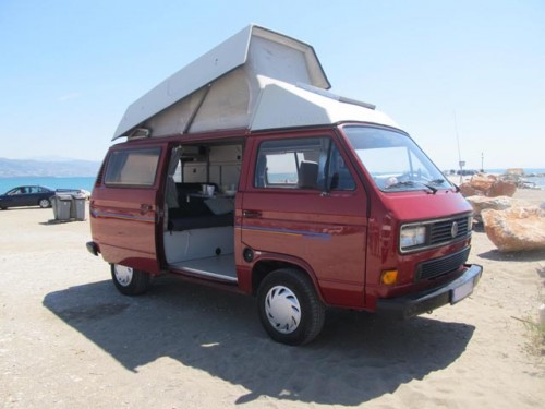 A VW T3 Campervan called redpepper and Red Pepper for hire in Alhaurín de la Torre, Spain