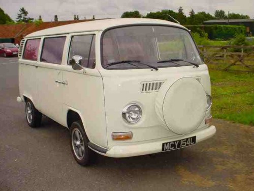 A VW T2 Classic Campervan called Cybil and Cybil for hire in Finistere, France