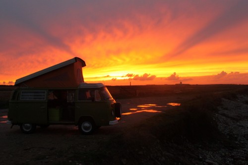 A VW T2 Classic Campervan called hollandais and Vintage Camper for hire in Rennes, France