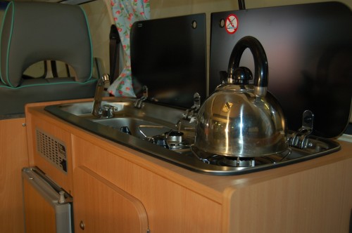 A VW T2 Classic Campervan called Penny-Lane and Compact Unit with Gas hob, sink and fridge for hire in Hunstanton, Norfolk