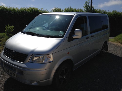 A VW T5 Campervan called T5Silver and t5 silver for hire in Haverfordwest, Pembrokeshire