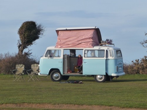 A VW T2 Classic Campervan called ErictheCamperVan and Everythign you need for camping for hire in Winchester, Bedfordshire