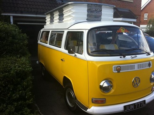 A VW T2 Classic Campervan called Haroldinho and Harold for hire in Preston, Canterbury, Kent