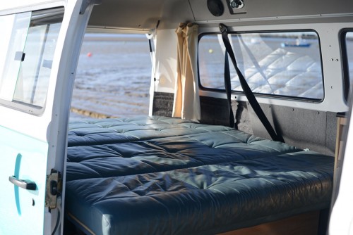 A VW T2 Brazilian Campervan called otis-0821 and the bedroom for hire in Oxford, Oxfordshire