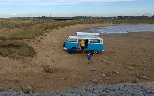 A VW T2 Classic Campervan called Ronnie and sandy shore for hire in northam, Devon