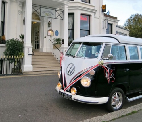 A VW T1 Splitscreen Campervan called BettyVw and Another Front Deco for hire in Exmouth, Devon