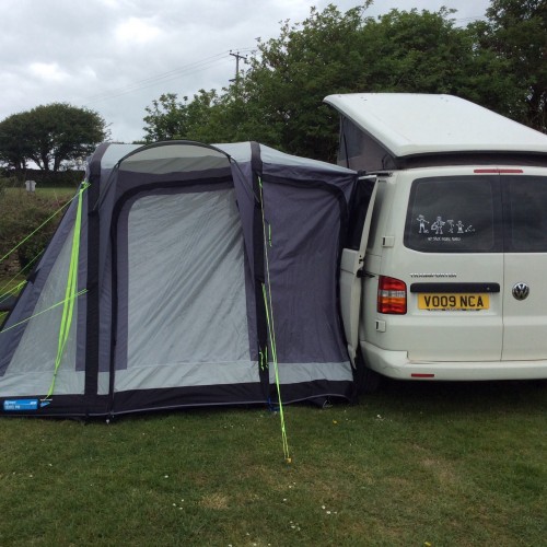 A VW T5 Campervan called lowenna and New awning for hire in Poole, Dorset