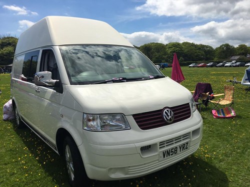 A VW T5 Campervan called CrystalWhite and Crystal White for hire in Kessingland, Suffolk