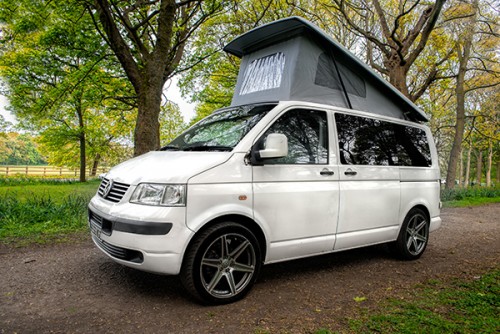 A VW T5 Campervan called Charlie5-1021 and Charlie with Pop Top for hire in Manchester, Greater Manchester