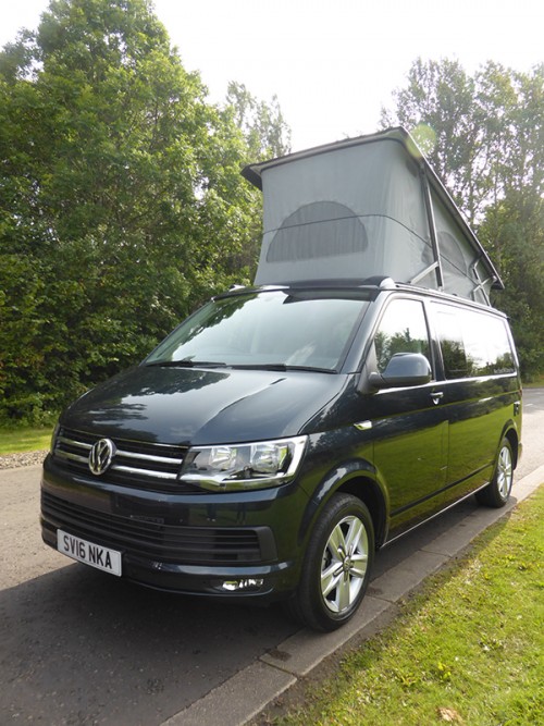 A VW T5 California Campervan called Kali and Kali with Pop Top for hire in Airdrie, Lanarkshire